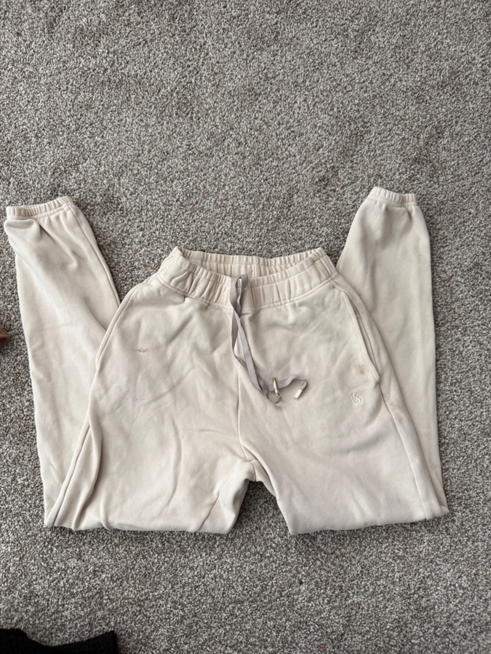 BuffBunny Cream Drawstring Jogger Pants